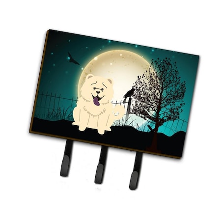 Jensendistributionservices Halloween Scary Chow Chow White Leash or Key Holder MI1704473